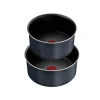 Lot de 2 casseroles aluminium 18/20cm + 1 poignée noir Tefal L7239003 ingenio so'light