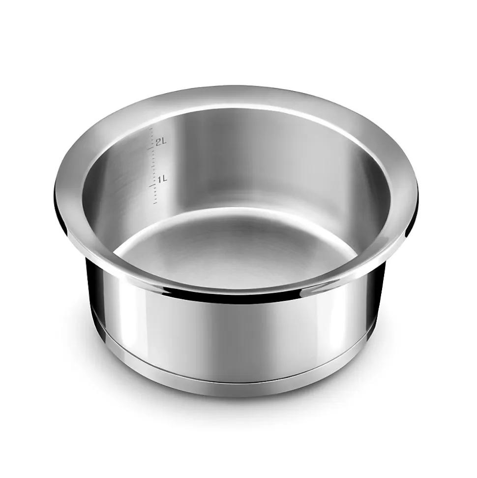 Lot de 2 casseroles 16/20cm avec poignée amovible Inox - Ycône par Cuisinox