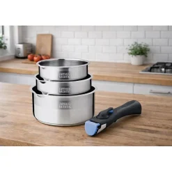 Lot de 3 casseroles inox manche amovible Arthur Martin AM3456