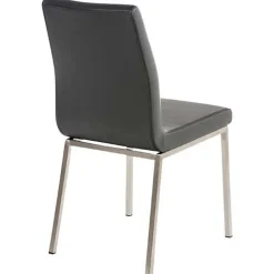 Lot de 2 chaise ovegna interieur non pliable en acier H. 88 cm noir