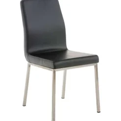 Lot de 2 chaise ovegna interieur non pliable en acier H. 88 cm noir