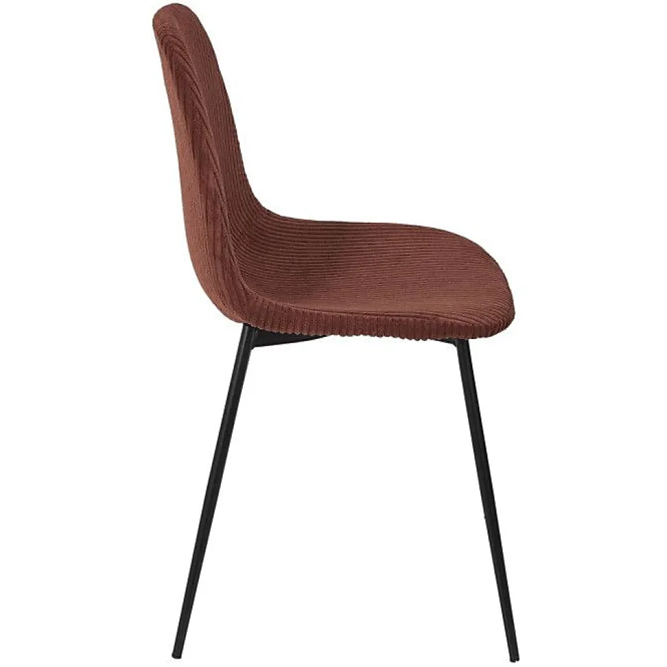 Lot de 4 Chaises Côtelé "Scott" 85cm Terracotta