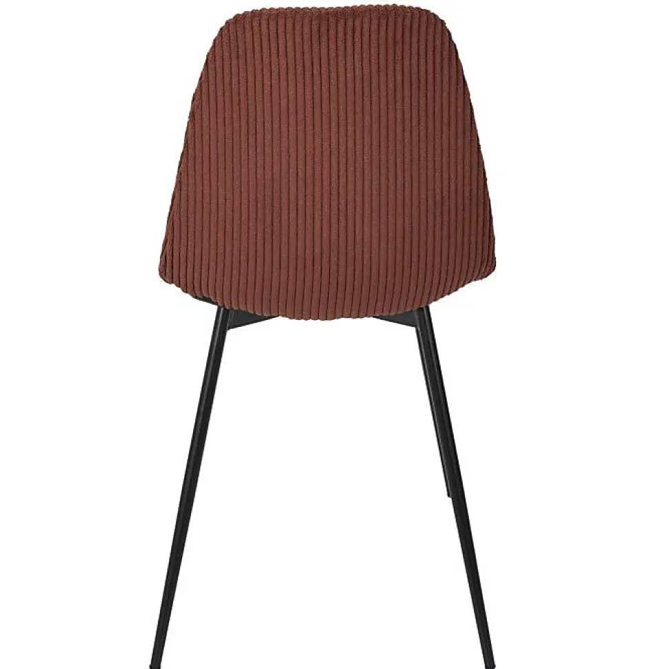 Lot de 4 Chaises Côtelé "Scott" 85cm Terracotta