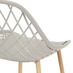 Lot de 4 Chaises Design "Malaga" 80cm Taupe