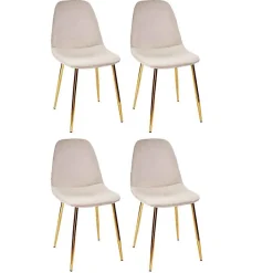 Lot de 4 Chaises Design "Royal" 86cm Taupe