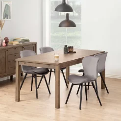 Lot de 2 chaises en velours gris anthracite Oviala