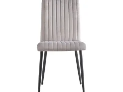 Lot de 2 chaises en velours "Henley" Gris clair