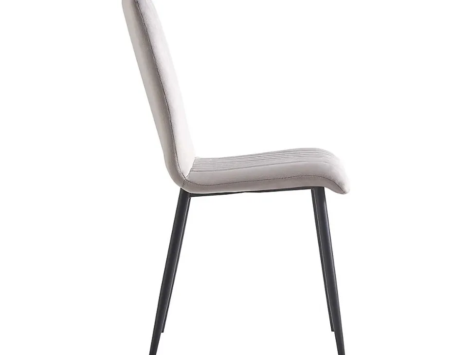 Lot de 2 chaises en velours "Henley" Gris clair