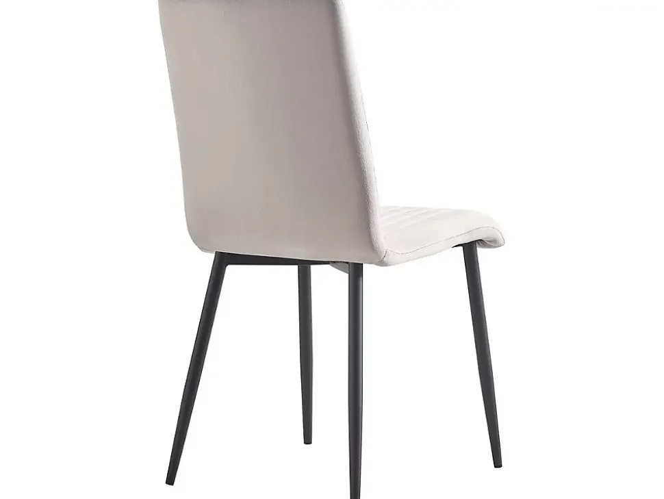 Lot de 2 chaises en velours "Henley" Gris clair