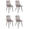 Lot de 4 Chaises "Mateo" 88cm Taupe