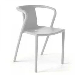 Lot de 4 chaises plastique blanc Oviala