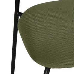 Lot de 2 chaises scandinaves OLIVIA velours côtelé kaki