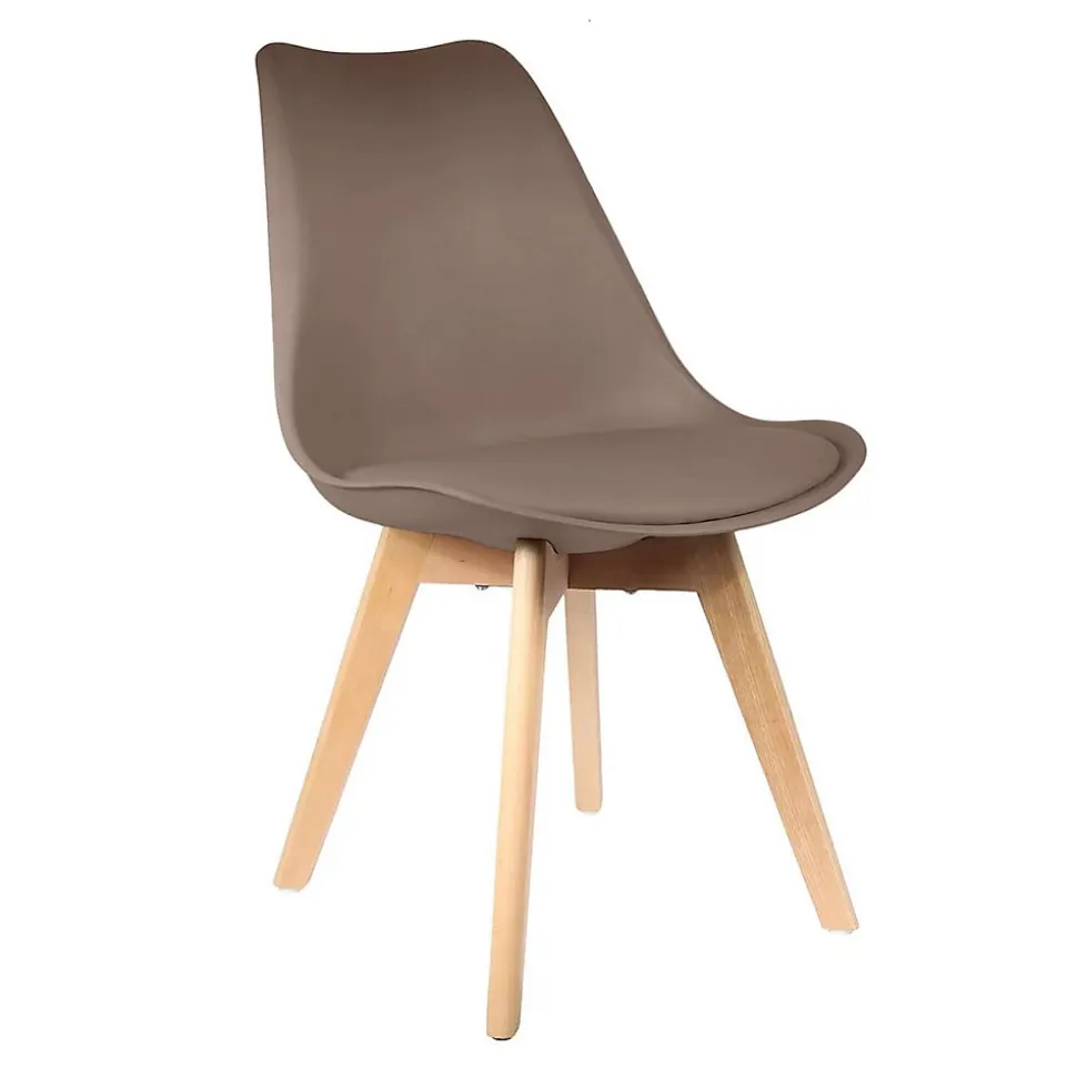 Lot de 4 Chaises Scandinave "Coquil" 81cm Taupe