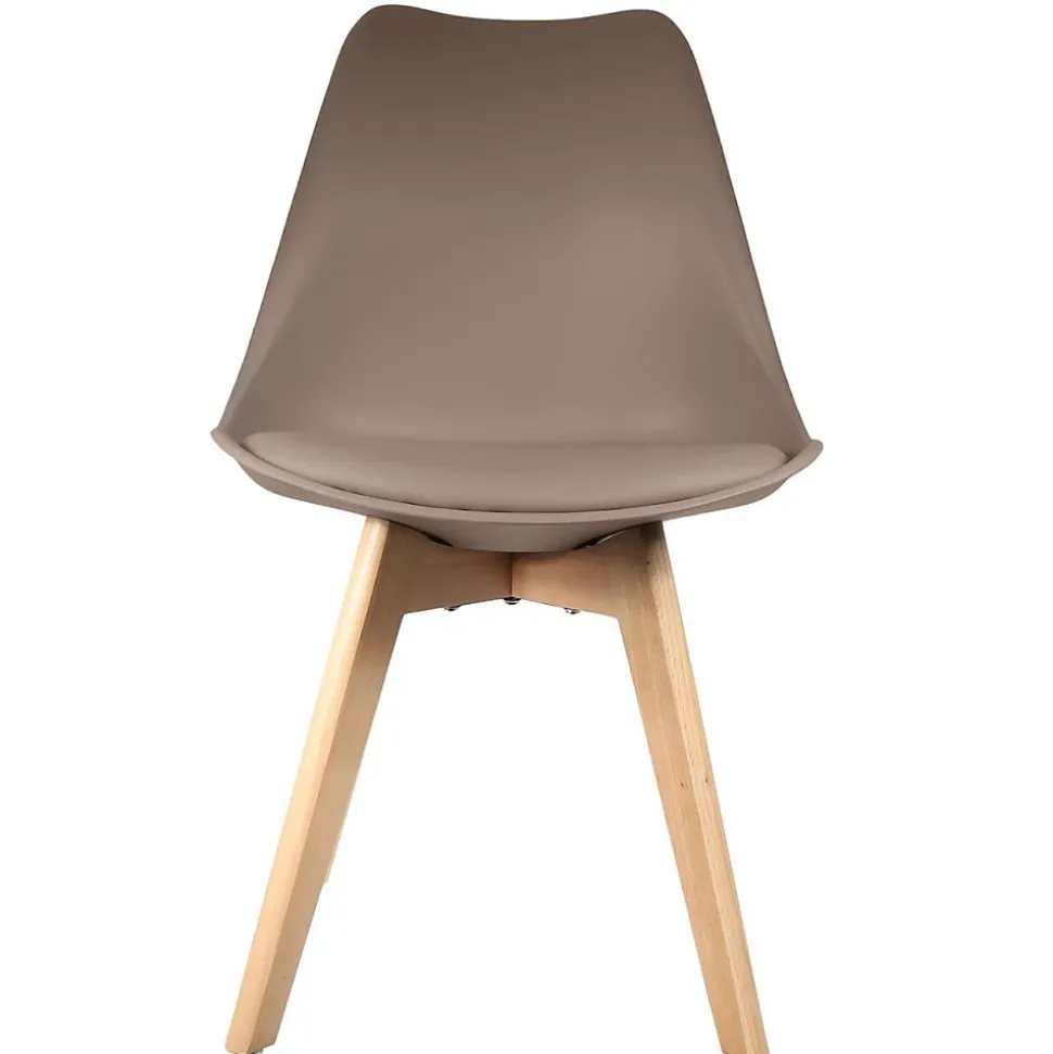 Lot de 4 Chaises Scandinave "Coquil" 81cm Taupe