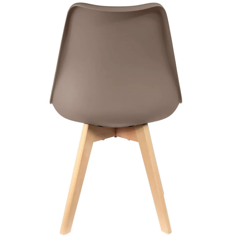 Lot de 4 Chaises Scandinave "Coquil" 81cm Taupe