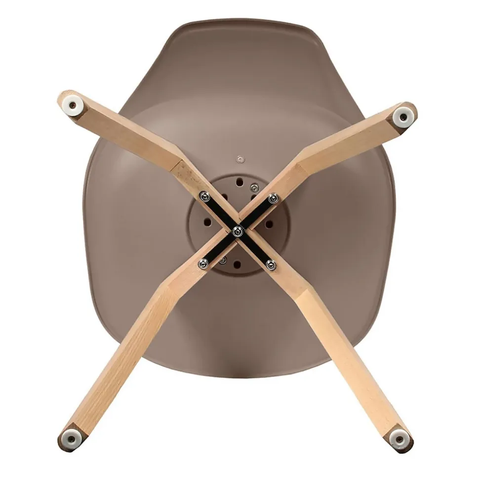 Lot de 4 Chaises Scandinave "Coquil" 81cm Taupe