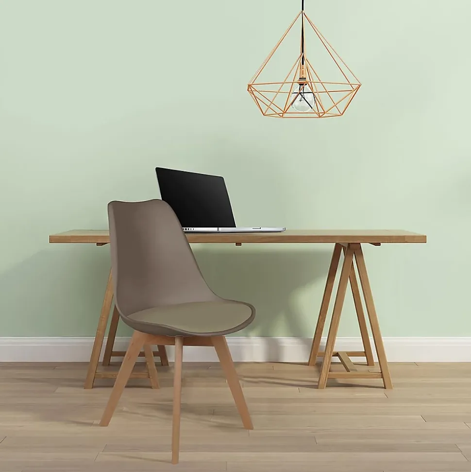 Lot de 4 Chaises Scandinave "Coquil" 81cm Taupe