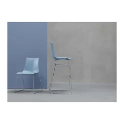 Lot de 2 chaises Zebra avec pied luge par Scab