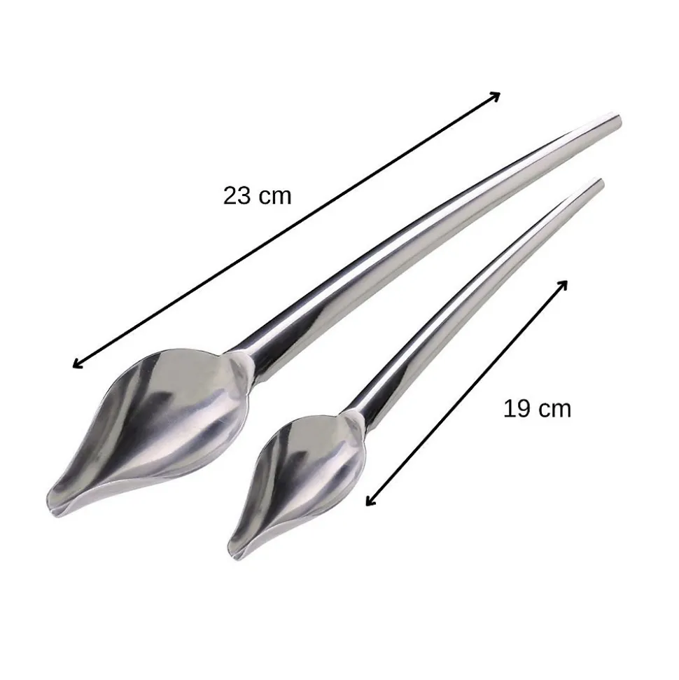 Lot de 2 cuillères plumes à décoration pâtissière Jean Daudignac