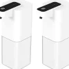 Lot de 2 distributeurs de savon automatiques de 400 ml pour salle de bain - Distributeur de savon électrique