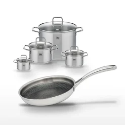 Lot de 4 Faitouts Elo Relief Evolution et Poêle 24 cm