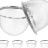 Lot de 6 Filtres à Thé Inox 7,8 cm Maille Fine