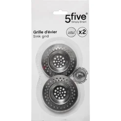 Lot de 2 grilles d'évier - 5Five