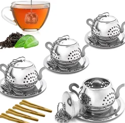 Lot de 4 infuseurs à thé en acier inoxydable 304