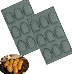Lot de 2 Mini Moule à Madeleine gris