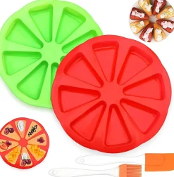 Lot de 4 moules à gâteau en silicone, 8 cavités
