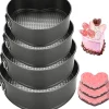 Lot de 4 moules à gâteau en forme de cœur - 18 cm/20 cm/22 cm/24 cm - Avec revêtement antiadhésif