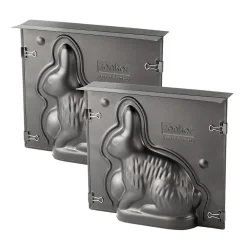 Lot de 2 moules à gâteaux 3D en forme de lapin de Pâques 600 ml Zenker Pâques