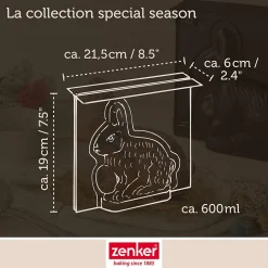 Lot de 2 moules à gâteaux 3D en forme de lapin de Pâques 600 ml Zenker Pâques