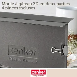 Lot de 2 moules à gâteaux 3D en forme de lapin de Pâques 600 ml Zenker Pâques