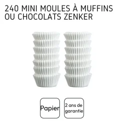 Lot de 240 moules à muffins en papier 3 cm Zenker Smart Pastry