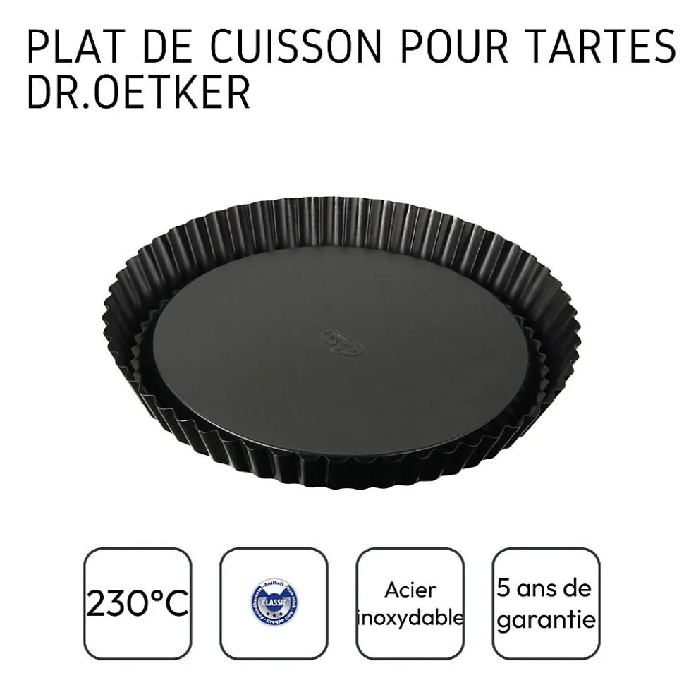 Lot de 2 moules à tarte renversée 28 cm Dr.Oetker Tradition