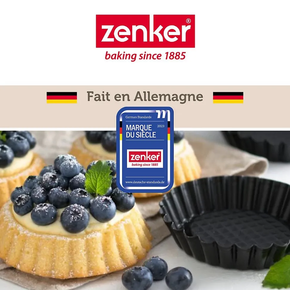 Lot de 6 moules à tartelettes 10 cm Zenker Black Metallic