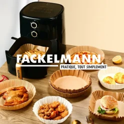 Lot de 300 Moules en papier air fryer ronds 16 cm Fackelmann