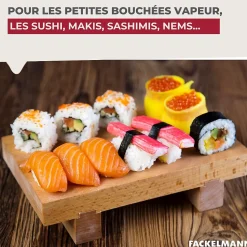 Lot de 10 paires de baguettes de 23cm en bambou Fackelmann Asia Line