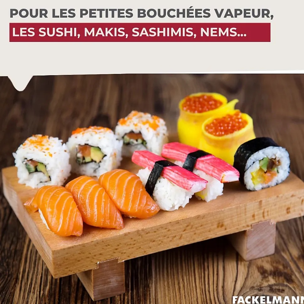 Lot de 10 paires de baguettes de 23cm en bambou Fackelmann Asia Line