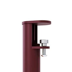 Lot de 2 pieds cylindriques DECO-GEM pour table mange debout en acier époxy red brown métallisé à vis-étau, H.90 cm