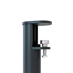 Lot de 2 pieds cylindriques DECO-GEM pour table haute en acier finition époxy noir à vis-étau, H.75 cm