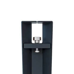 Lot de 2 pieds d'angle DECO-GEM pour table mange debout en acier finition époxy noir à vis-étau, H.90 cm