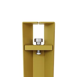 Lot de 2 pieds d'angle DECO-GEM pour table mange debout en acier finition époxy doré à vis-étau, H.90 cm