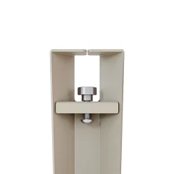 Lot de 2 pieds d'angle DECO-GEM pour table mange debout en acier finition époxy champagne à vis-étau, H.90 cm