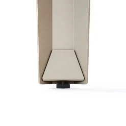 Lot de 2 pieds d'angle DECO-GEM pour table mange debout en acier finition époxy champagne à vis-étau, H.90 cm