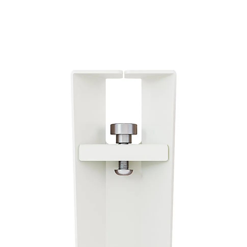 Lot de 2 pieds d'angle DECO-GEM pour table mange debout en acier finition époxy blanc à vis-étau, H.90 cm