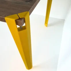 Lot de 2 pieds d'angle DECO-GEM pour table mange debout en acier finition époxy blanc à vis-étau, H.90 cm