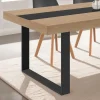 Lot de 2 pieds de table carrés 78x71 cm noir design industriel