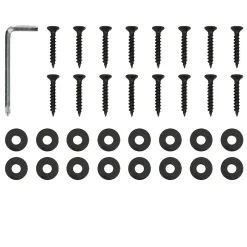 Lot de 2 pieds de table ECD Germany forme trapèze 60x72 cm noir acier revêtu par poudre robuste